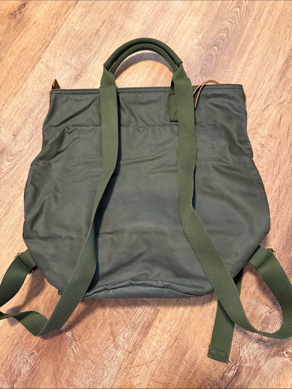 Madewell Olive Canvas Tote with Leather Logo Patch - Picture 3 of 8